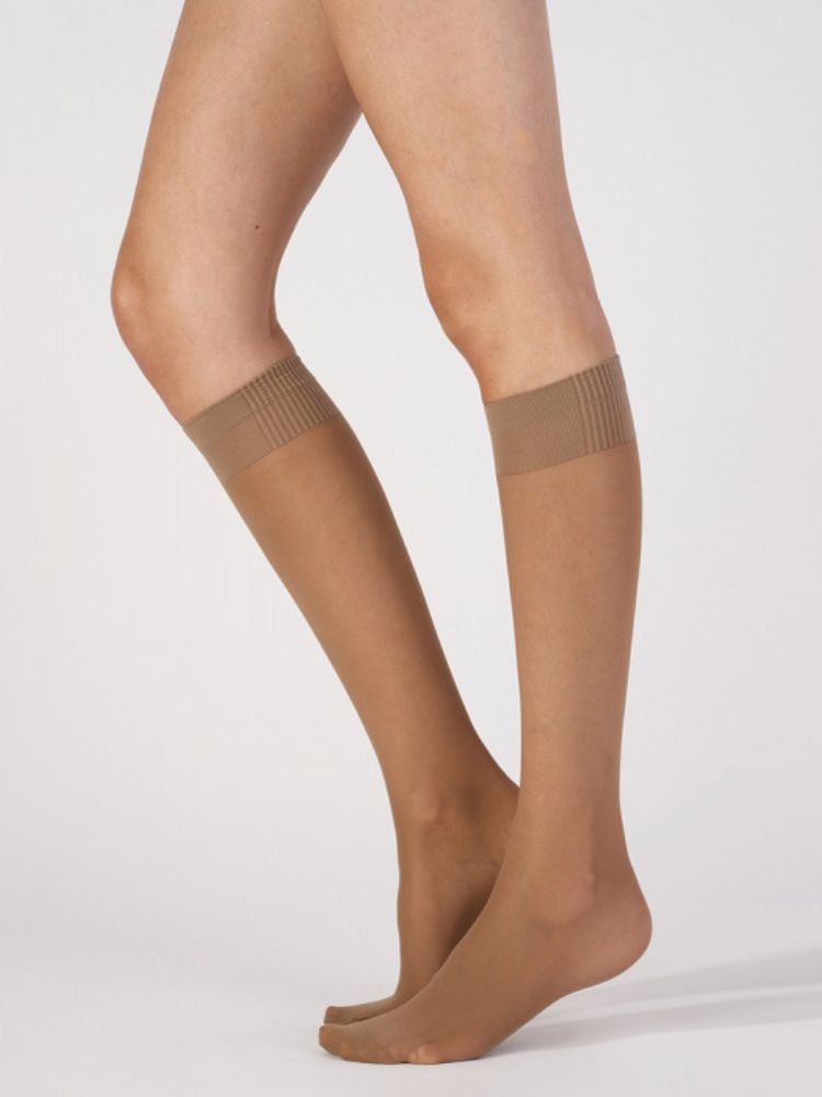 Sheer Knee High Socks with Reinforced Toe