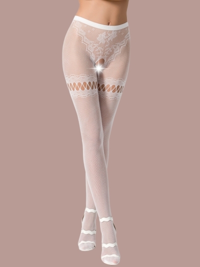 Passion Lace Garter Crotchless Tights