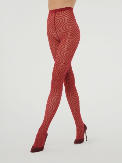  Wolford Heart Patterned Tights