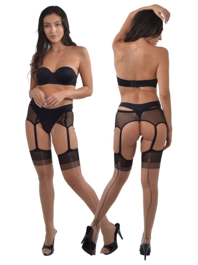  Pearl & Poseidon Lourdes One Piece Seamed Stockings
