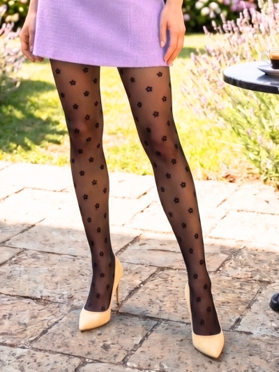 Fiore Spring Floral Pattern Tights