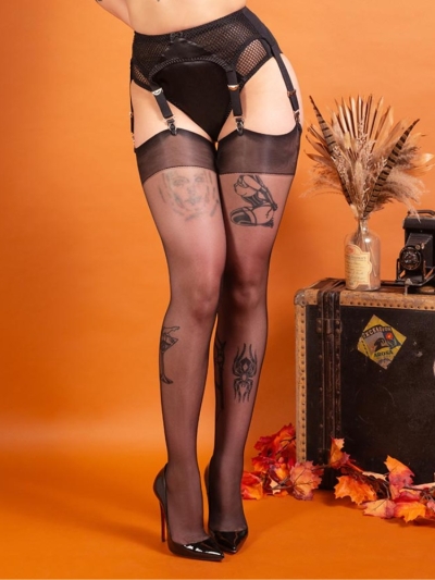 What Katie Did 15 Denier Black Glossy Stockings