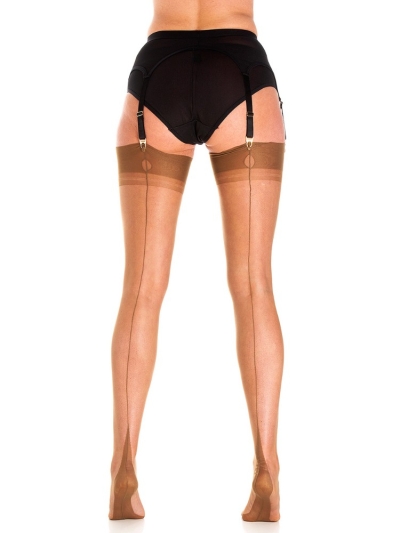 Gio Bronze Fully Fashioned Point Heel Stockings