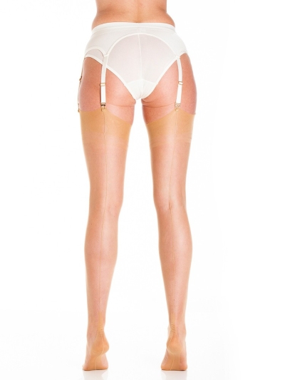 Gio Natural Fully Fashioned Cuban Heel Stockings