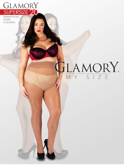  Glamory Supersize 20 Shiny Tights, Available Up to 10XL