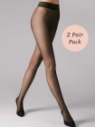  Wolford Fatal 15 Seamless Tights 2 Pair Pack