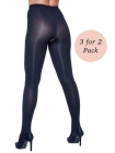  Miss Naughty 100 Denier Crotchless Tights 3 for 2 Pack