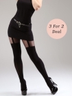  Miss Naughty Mock Suspender Tights 3 for 2