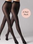  Wolford Velvet de Luxe 50 2 Pair Pack