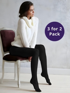 Couture Velvet Fleece Lined Tights 3 for 2 Pack