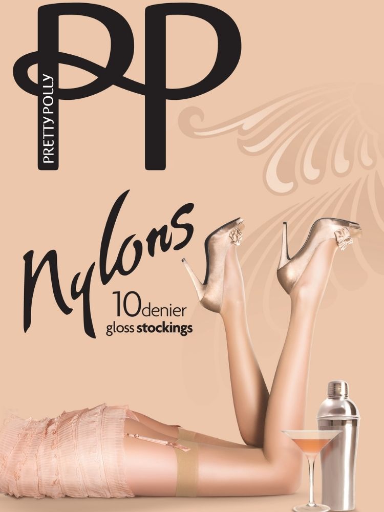 Womens Nylon Footed  Stockings by Pretty Polly